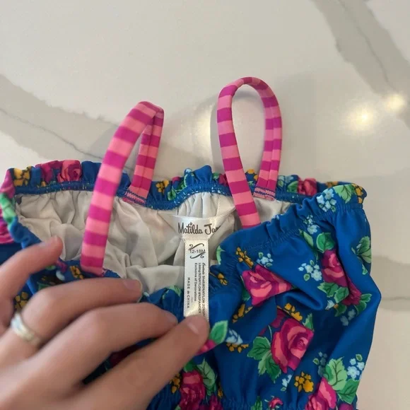 Matilda Jane baby swimsuit one piece polka dot floral 12-18 months - Picture 2 of 2